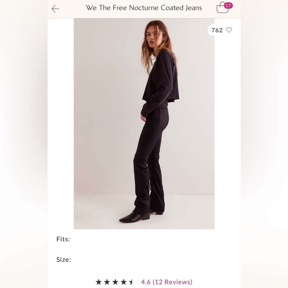Free People We The Free Nocturne Coated Jeans - Ethereal Black